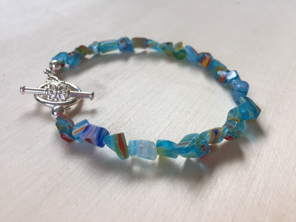 Blaues Glassplitterarmband Blaues Glassplitterarmband von BeesHandmadeJewelry
