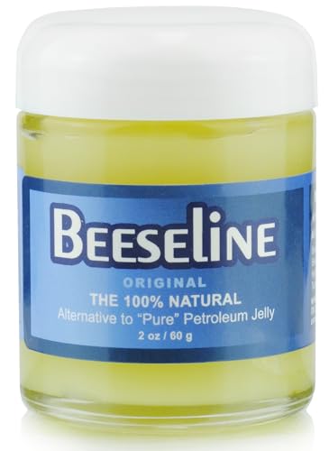 Beeseline Original – 100 % natürliche und hypoallergene Alternative zu Petroleum Jelly – Lippen, Hände, Baby, Make-up-Entferner und mehr (Glasbehälter) (60 ml) von Beesaluxe