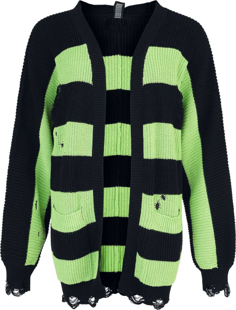 Beetlejuice Cardigan - Never Trust the Living - S bis XXL - für Damen - Größe XL - grün/schwarz  - EMP exklusives Merchandise! von Beetlejuice