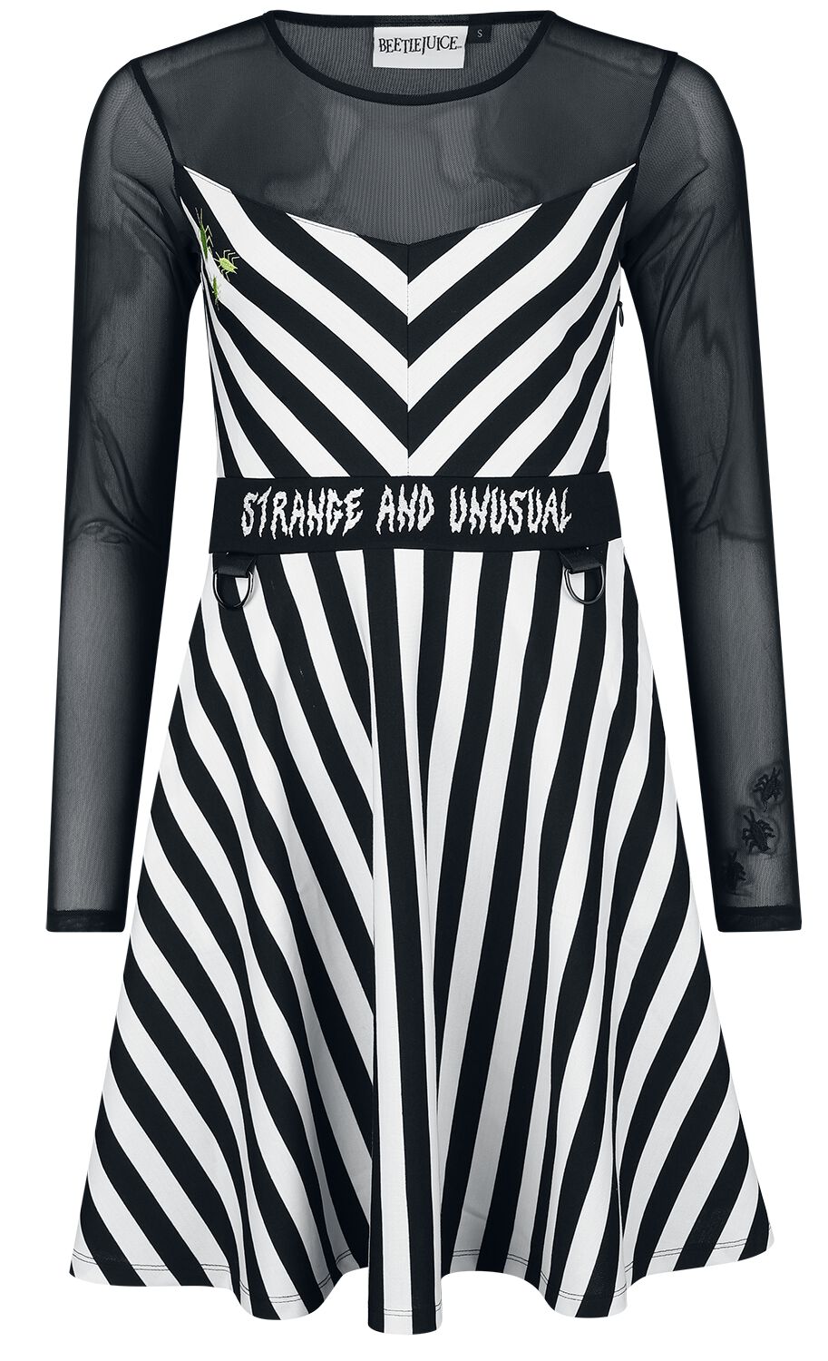 Beetlejuice  Kurzes Kleid schwarz weiß in L von Beetlejuice