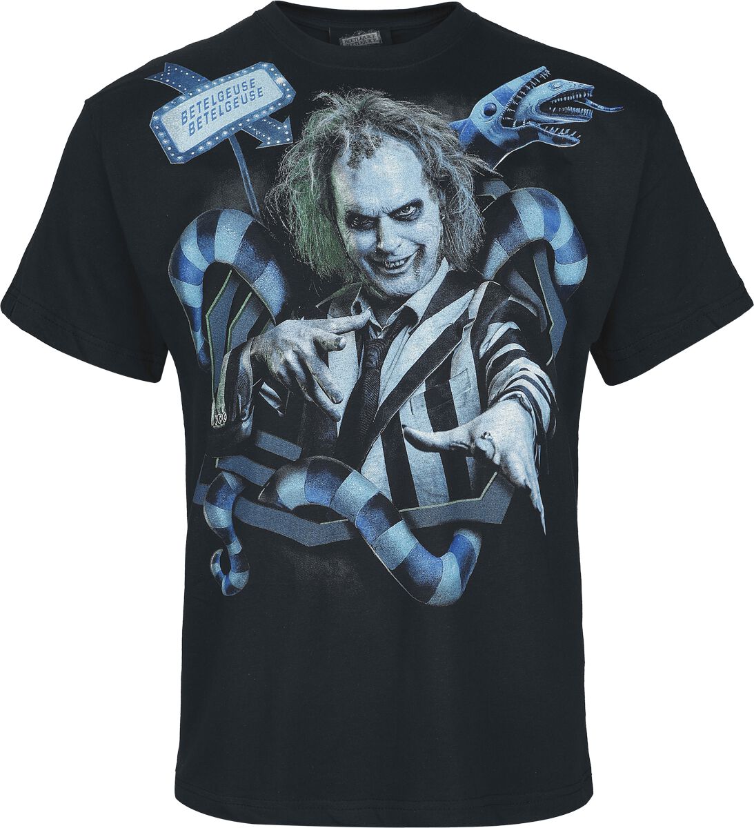Beetlejuice Sandworm Portal T-Shirt schwarz in XXL von Beetlejuice