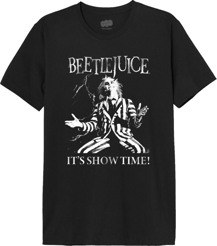 Beetlejuice T-Shirt - It´s Show Time! - L bis XXL - für Männer - Größe XXL - schwarz  - Lizenzierter Fanartikel von Beetlejuice