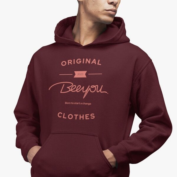 Beeyou. Clothes Hoodie aus Bio-Baumwolle mit Beeyou.-ORIGINAL Design von Beeyou. Clothes