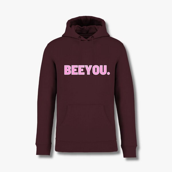 Beeyou. Clothes Hoodie aus Bio-Baumwolle mit gepunktetem Beeyou.-Design von Beeyou. Clothes