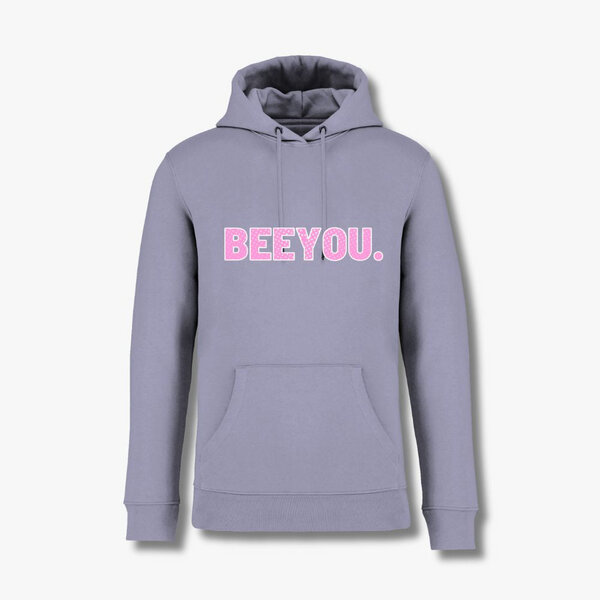 Beeyou. Clothes Hoodie aus Bio-Baumwolle mit gepunktetem Beeyou.-Design von Beeyou. Clothes