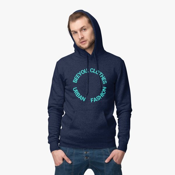 Beeyou. Clothes Hoodie aus Bio-Baumwolle mit türkisem Circle-Design von Beeyou. Clothes