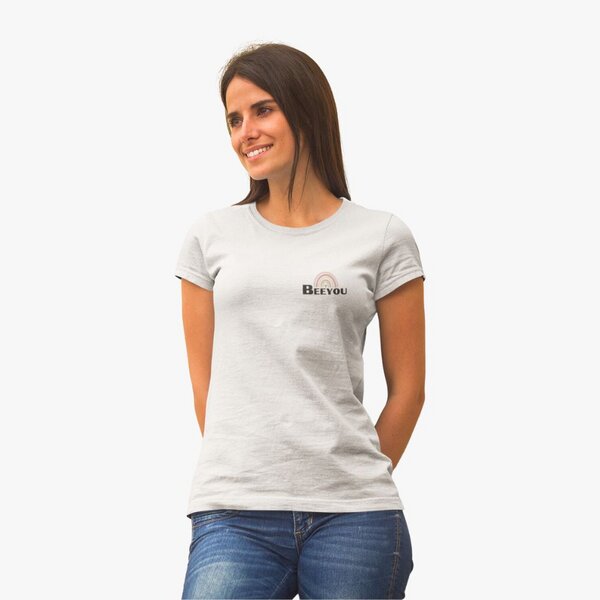 Beeyou. Clothes T-Shirt aus Bio-Baumwolle mit Regenbogen Druck von Beeyou. Clothes