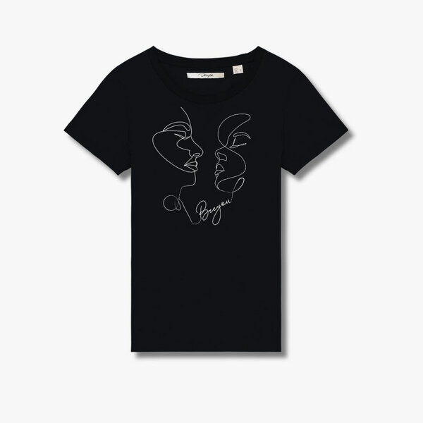 Beeyou. Clothes T-Shirt aus Bio-Baumwolle mit two Faces-Design von Beeyou. Clothes