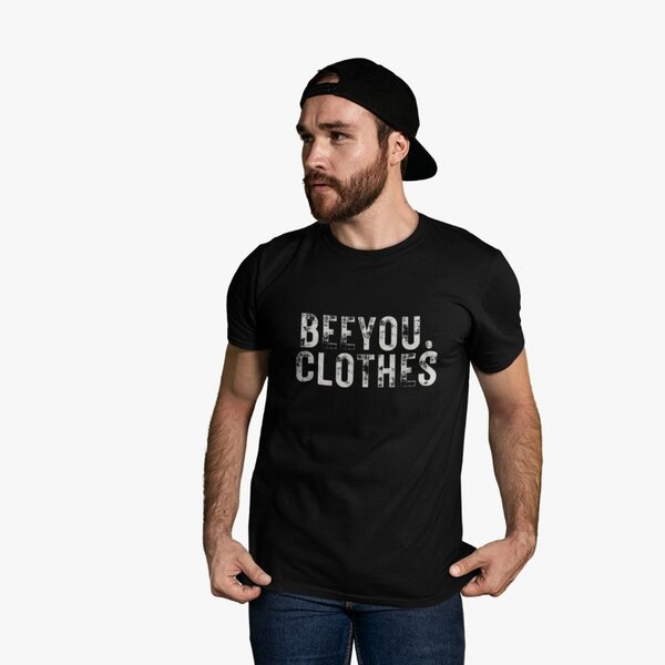 Beeyou. Clothes T-Shirt aus Bio-Baumwolle mit vintage Logo-Design von Beeyou. Clothes