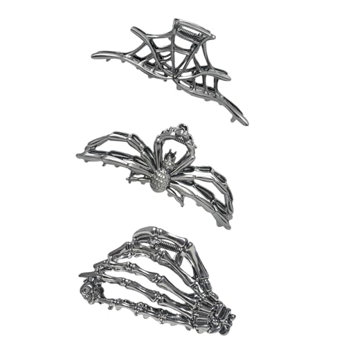 Befeixue Halloween Krallen Clips Für Damen,Gothische Haar-Spangen Klemmen Größe M - Starker Halt Haarklammern 3er Set für Frauen Damen Mädchen Fitness Enthusiasten Studenten Hochschule Outdoor von Befeixue