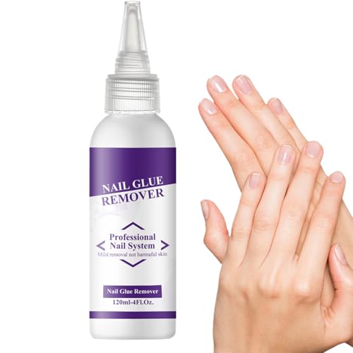 Befeixue Press On Nagel Entferner | 120ml Lösungsmittel für Künstliche Fingernägel,Sanfte Reinigung Kosmetik Maniküre Für Zuhause Büro Reise Frauen Profis von Befeixue