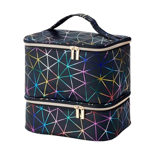 Nagellack Aufbewahrungstasche | Tragbare Maniküre Organizer Tasche | Nagellack Reise Aufbewahrungsbox | Doppelschichtiger Nageltrocknerkoffer | Nagellack Tragetasche Für 30 Flaschen von Befeixue