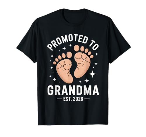 Befördert zu Oma Est 2025 Großeltern Baby -Ankündigung T-Shirt von Befördert zu Oma Est 2025 Großelternteil