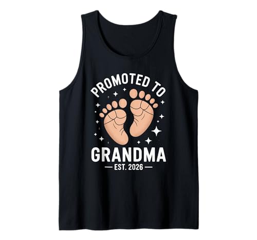 Befördert zu Oma Est 2025 Großeltern Baby -Ankündigung Tank Top von Befördert zu Oma Est 2025 Großelternteil