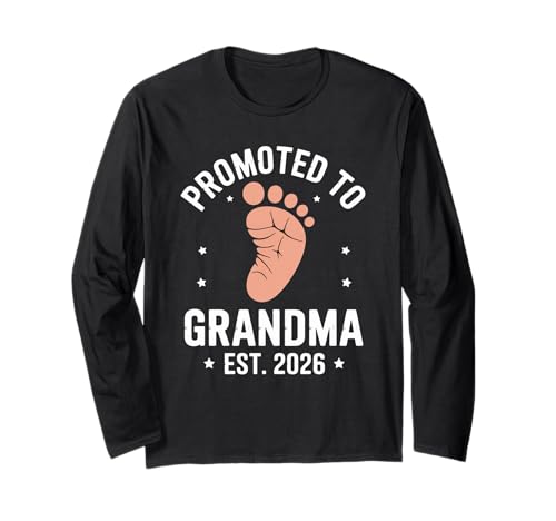 Befördert zu Oma Est 2025 Großeltern Baby lustig Langarmshirt von Befördert zu Oma Est 2025 Großelternteil
