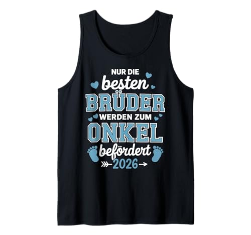 Herren Nur die besten Brüder Werden zum Onkel befördert 2026 Tank Top von Befördert zum Onkel 2026 Shop