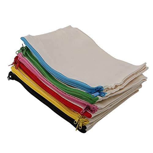 Begchy 18-Teilige Make-Up-Tasche Aus Segeltuch Mehrzweck-Kosmetiktasche -Kulturbeutel Stift MüNztasche Leere DIY-Tasche mit ReißVerschluss für MäDchen von Begchy