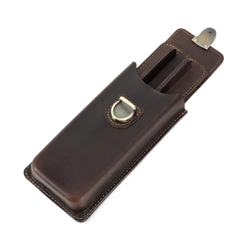 Begchy Handgefertigtes Füllfederhalter-Etui Aus Echtem Leder, Füllfederhalter-Organizer, Büro, Schule, Schreibwaren, 3 Fächer von Begchy