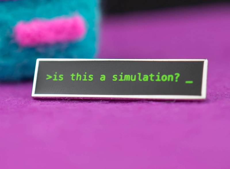 Ist Das Eine Simulation? Hard Enamel Anstecknadel von BeginIndustries