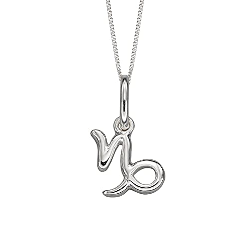 Beginnings Halskette aus 925er-Sterlingsilber, für Damen, Teenager, Mädchen, Steinbock, Sternzeichen, Sternzeichen, Astrologie-Symbol-Halskette, Länge 41–46 cm, mit Geschenkkarte von Beginnings