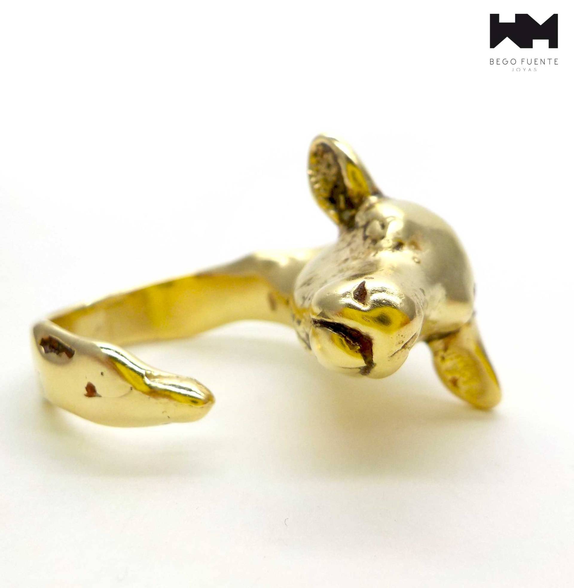 Kuh-Ring Verstellbarer Sterling Silber Oder Messing Tierring Kuh-Ring Verstellbarer Sterling Silber Oder Messing Tierring von BegoFuente
