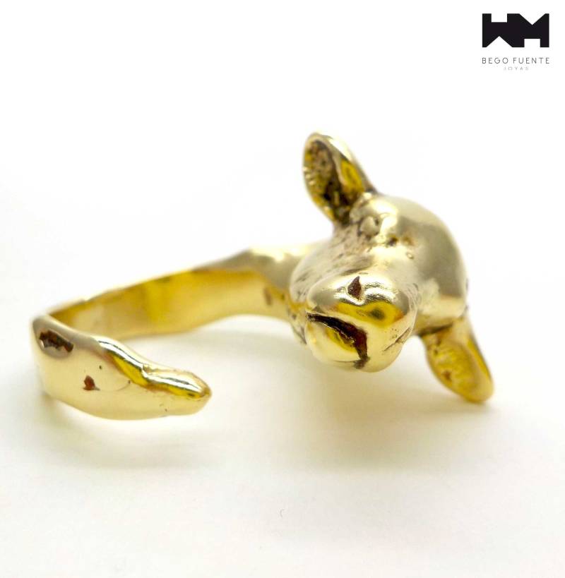 Kuh-Ring Verstellbarer Sterling Silber Oder Messing Tierring Kuh-Ring Verstellbarer Sterling Silber Oder Messing Tierring von BegoFuente