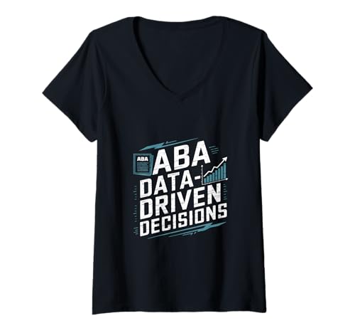 Damen ABA Verhaltensanalytiker für datengestützte Entscheidungen T-Shirt mit V-Ausschnitt Damen ABA Verhaltensanalytiker für datengestützte Entscheidungen T-Shirt mit V-Ausschnitt von Behavior Analyst Applied Behavior Analysis
