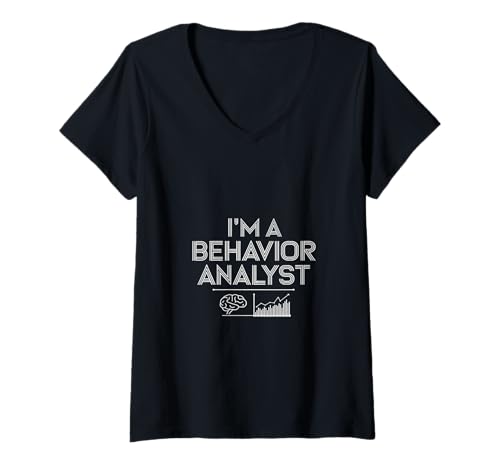Damen Ich bin ein Verhaltensanalysator Verhaltensanalyst T-Shirt mit V-Ausschnitt Damen Ich bin ein Verhaltensanalysator Verhaltensanalyst T-Shirt mit V-Ausschnitt von Behavior Analyst Applied Behavior Analysis