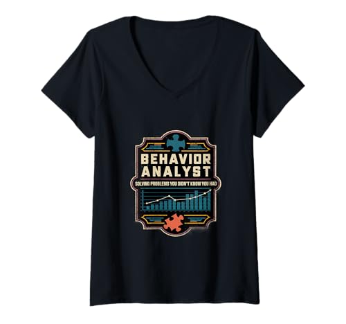 Damen Probleme lösen, von denen Sie nicht wussten, dass Sie Verhaltensanalysten hatten T-Shirt mit V-Ausschnitt Damen Probleme lösen, von denen Sie nicht wussten, dass Sie Verhaltensanalysten hatten T-Shirt mit V-Ausschnitt von Behavior Analyst Applied Behavior Analysis