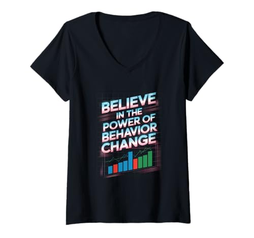 Damen Glauben Sie an die Macht von Verhaltensänderungen — Verhaltensanalytiker T-Shirt mit V-Ausschnitt Damen Glauben Sie an die Macht von Verhaltensänderungen — Verhaltensanalytiker T-Shirt mit V-Ausschnitt von Behavior Analyst Behavior Modification Strategies