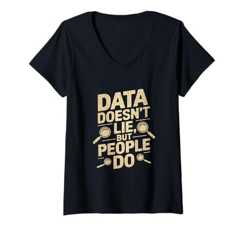 Damen Daten lügen nicht, aber Menschen machen Verhaltensanalysten T-Shirt mit V-Ausschnitt Damen Daten lügen nicht, aber Menschen machen Verhaltensanalysten T-Shirt mit V-Ausschnitt von Behavior Analyst Behavioral Science & Therapy