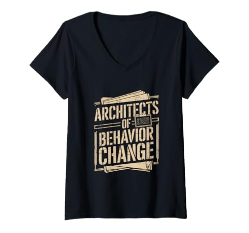 Damen Die Architekten von Behavior Change Behavior Analyst T-Shirt mit V-Ausschnitt Damen Die Architekten von Behavior Change Behavior Analyst T-Shirt mit V-Ausschnitt von Behavior Analyst Behavioral Science & Therapy
