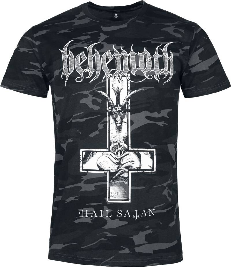 Behemoth - Camouflage/Flecktarn T-Shirt - Hail Satan - The Unholy Trinity Tour 2025 - S bis XXL - für Männer - Größe XL - black camo  - Lizenziertes von Behemoth