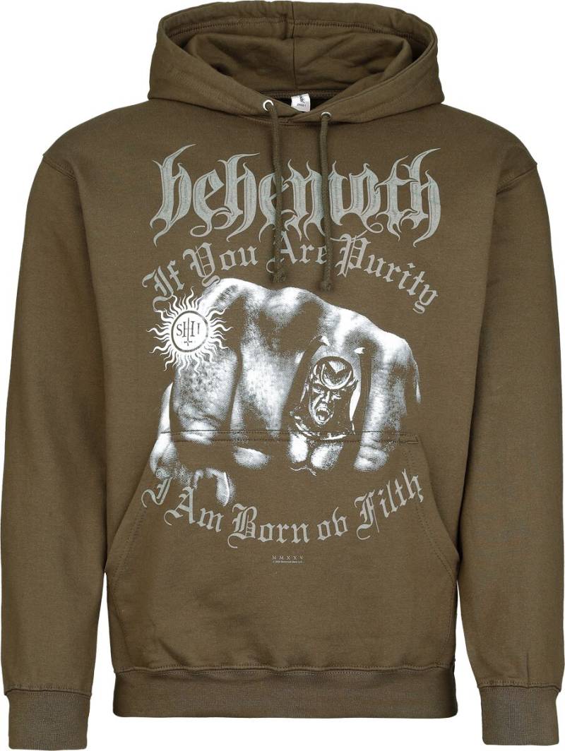 Behemoth Kapuzenpullover - Purity - The Unholy Trinity Tour 2025 - S bis XXL - für Männer - Größe S - grün  - Lizenziertes Merchandise! von Behemoth