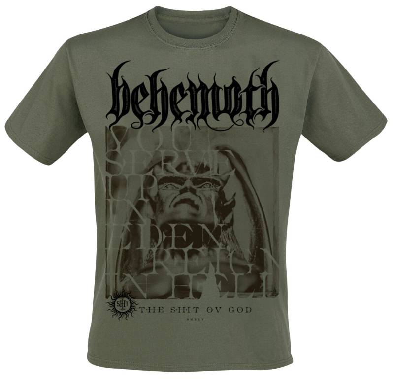 Behemoth T-Shirt - The Shit ov God - Reign In Hell - S bis 3XL - für Männer - Größe M - oliv  - Lizenziertes Merchandise! von Behemoth