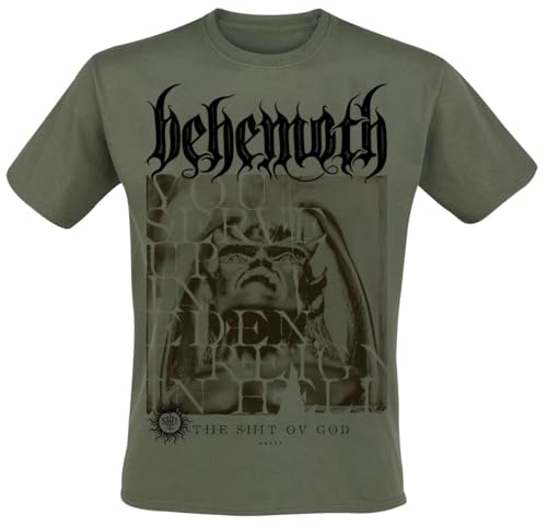 Behemoth The Shit ov God - Reign In Hell Männer T-Shirt Oliv XXL 100% Baumwolle Band-Merch, Bands von Behemoth