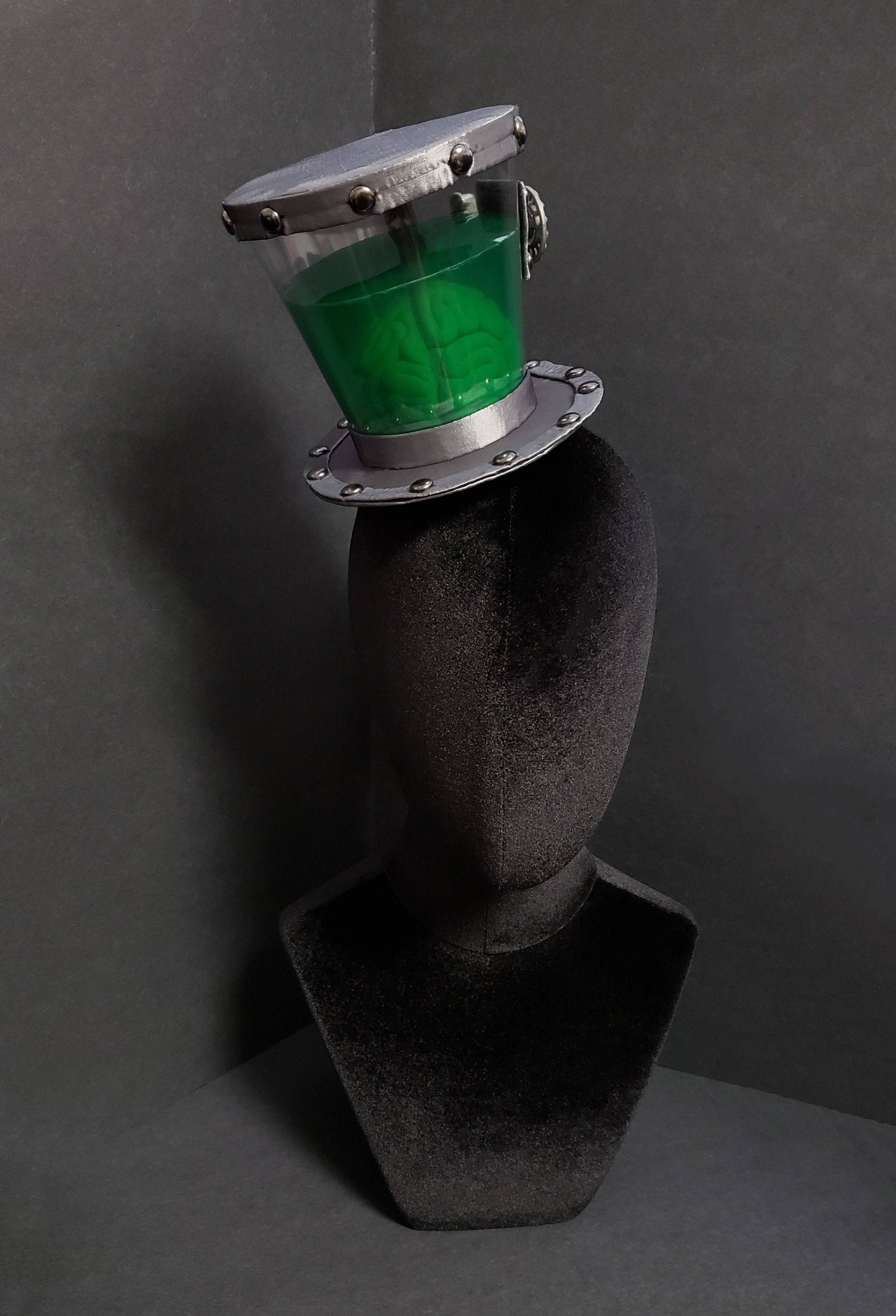 Verrückte Wissenschaftler Steampunk Gehirn Specimen in Einem Glas-Zylinder von BeholderBySheena