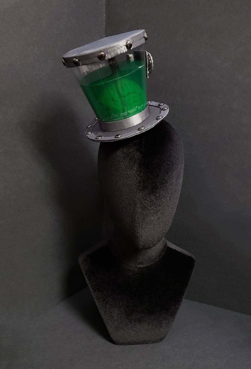 Verrückte Wissenschaftler Steampunk Gehirn Specimen in Einem Glas-Zylinder Verrückte Wissenschaftler Steampunk Gehirn Specimen in Einem Glas-Zylinder von BeholderBySheena
