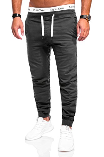 behype. Herren Jeans-Hose Chino Jogger 80-0060 Dunkelgrau 30 von behype.