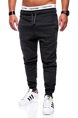 behype. Herren Lange Trainingshose Jogging-Hose Sport-Hose 60-0527 Dunkelgrau S von behype.