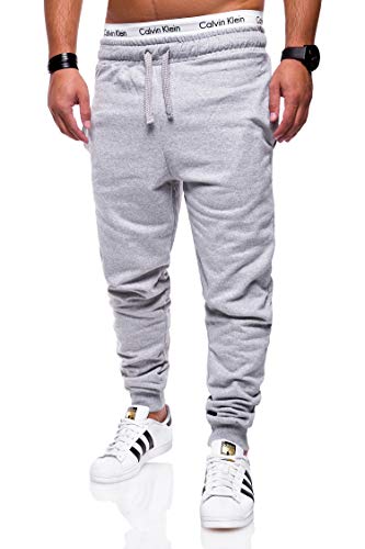 behype. Herren Lange Trainingshose Jogging-Hose Sport-Hose 60-0527 Grau S von behype.