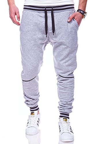 behype. Herren Lange Trainingshose Jogging-Hose Sporthose 60-52 (S, Grau) von behype.