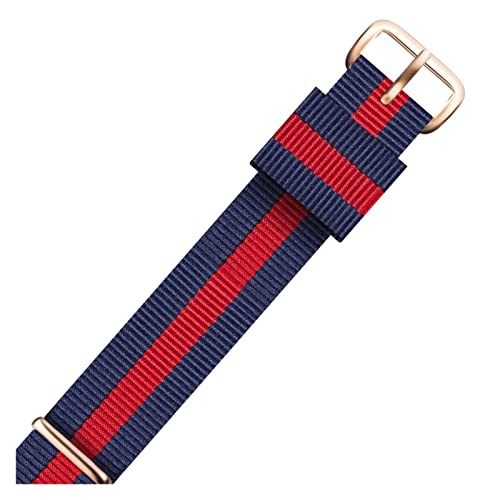 CAREG Neway Watchband kompatibel mit DW Nylon Watch Band 18mm 20mm Roségold Armband Schnallen Band for Daniel Wellington Uhrengurt Männer Frauen Frauen Durable (Color : GREEN BLUE, Size : 13mm) von BeiCheng