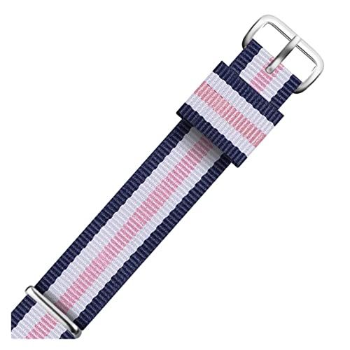 CAREG Neway Watchband kompatibel mit DW Nylon Watch Band 18mm 20mm Roségold Armband Schnallen Band for Daniel Wellington Uhrengurt Männer Frauen Frauen Durable (Color : Rose Green, Size : 15mm) von BeiCheng