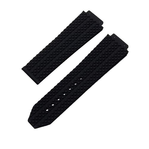 Uhrenband Compatible With Hublot Big Bang. Silikon 24mm 26mm wasserdichte Männer Watch Strap Kette Uhr Zubehör Gummi Uhr Armbandkette (Color : Black Band, Size : 26mm) von BeiFH