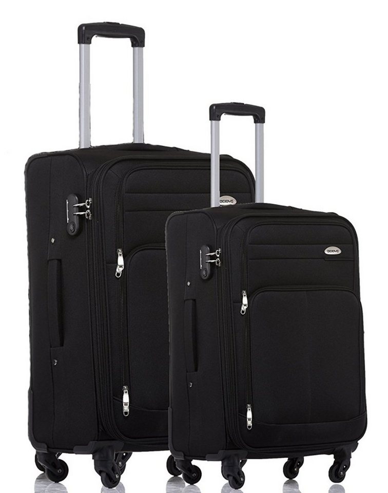 Beibye Weichgepäck-Trolley Set 2-tlg. 64 + 54cm - 4 Rollen - Dehnfalte von Beibye