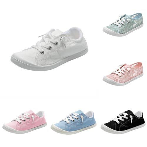 Barfußschuhe Damen Canvas Slip On Sneaker Mesh Straßenlaufschuhe Bequeme Sportschuhe Leichtgewichts Tennis Segeltuchschuhe Stoffsneakers Barfuß Wanderschuhe Elegant Wildling Schuhe Sommerschuhe 36-43 von Beichwtd