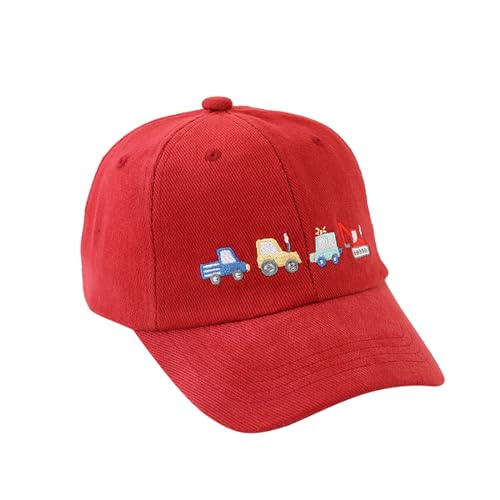 Baseball Cap für Kinder | Trecker & Bagger Cartoon Druck | Verstellbare Kappe mit UV-Schutz | Sport- und Reise Sonnenhut für Jungen & Mädchen von Beichwtd