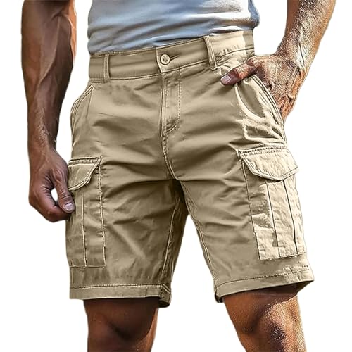 Cargo Shorts Herren, Cargo Shorts Herren Kurze Hosen Cargohose Bermuda & Arbeit | Mit Reißverschluss Knopf Mehr Taschen | Outdoor Sportshorts Sommer Einfarbig Klassisch, Khaki 4XL Cargo Shorts Herren, Cargo Shorts Herren Kurze Hosen Cargohose Bermuda & Arbeit | Mit Reißverschluss Knopf Mehr Taschen | Outdoor Sportshorts Sommer Einfarbig Klassisch, Khaki 4XL von Beichwtd