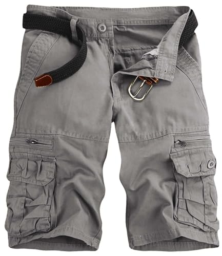 Cargo Shorts Herren Leicht Bermuda Sommer mit Taschen Große Größen Outdoor Arbeitshose Kurz Wanderhose Stretch Camouflage Kurzhose von Beichwtd